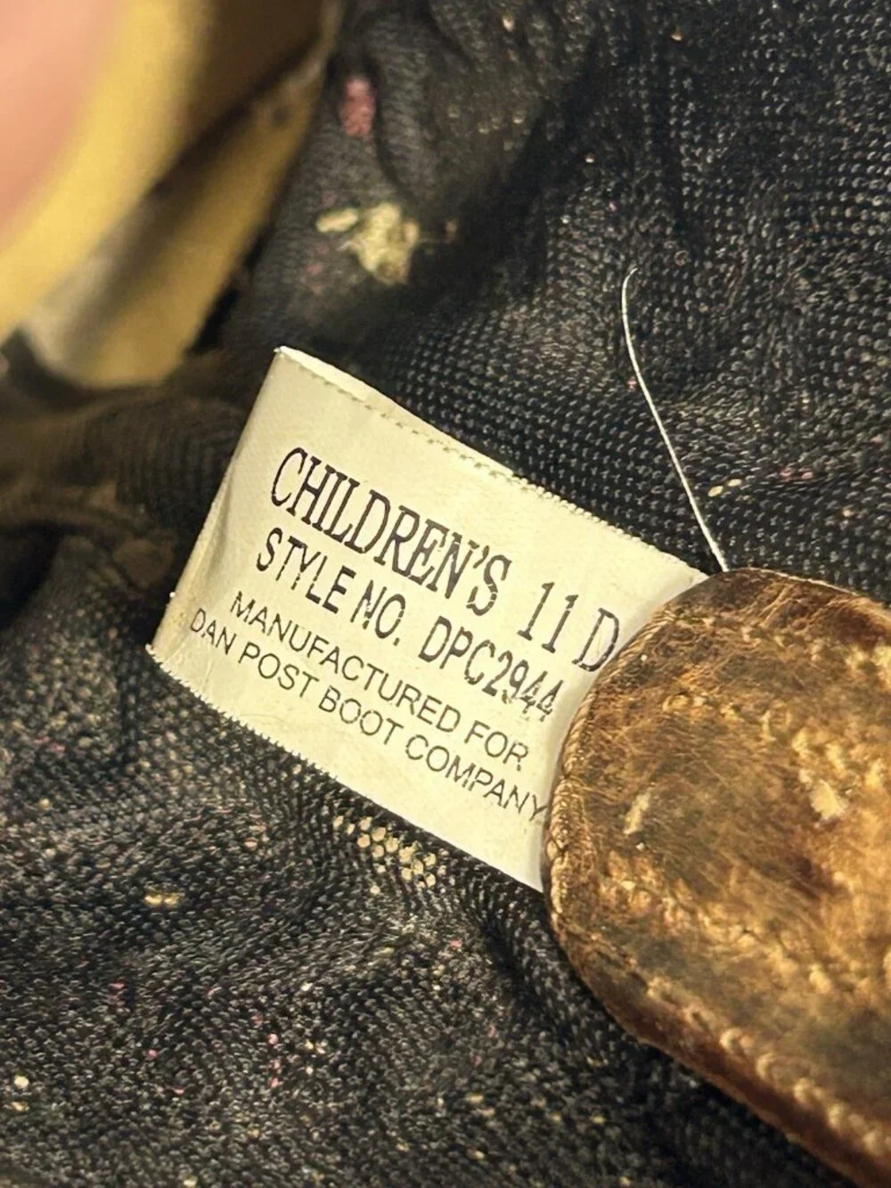 Dan Post Little River Leather Children’s Boots 11D Brown Black Western Cowboy
